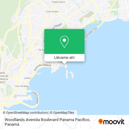 Mapa de Woodlands Avenida Boulevard Panama Pacifico
