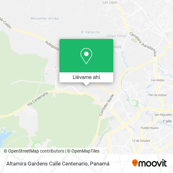 Mapa de Altamira Gardens Calle Centenario