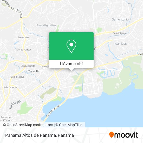 Mapa de Panama Altos de Panama