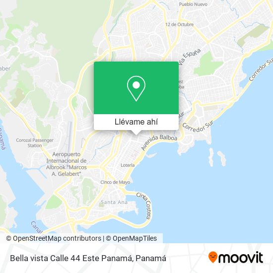 Mapa de Bella vista Calle 44 Este  Panamá