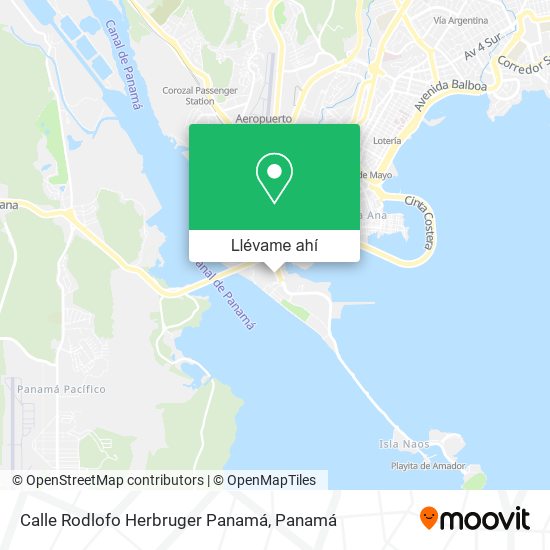 Mapa de Calle Rodlofo Herbruger  Panamá