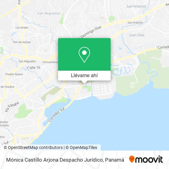 Mapa de Mónica Castillo Arjona Despacho Jurídico