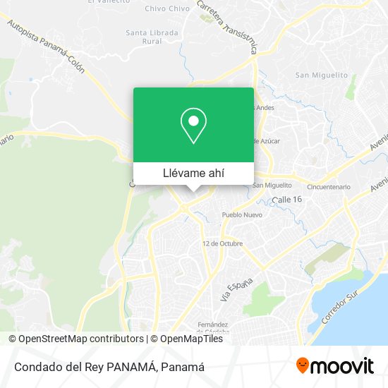 Mapa de Condado del Rey  PANAMÁ