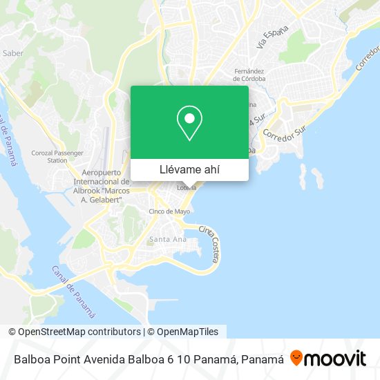 Mapa de Balboa Point Avenida Balboa 6 10  Panamá