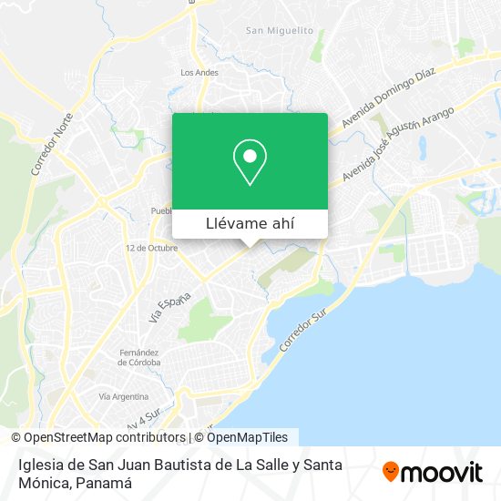 Mapa de Iglesia de San Juan Bautista de La Salle y Santa Mónica