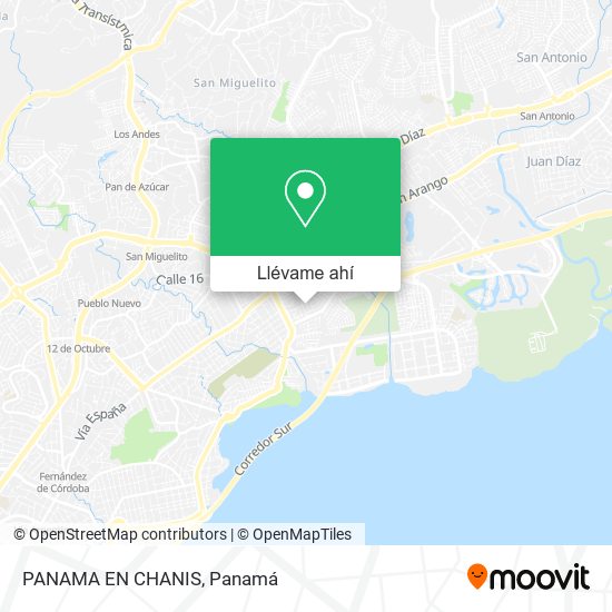 Mapa de PANAMA EN CHANIS