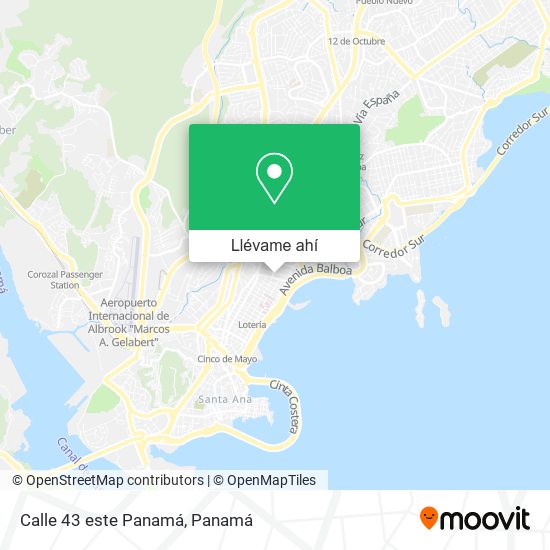Mapa de Calle 43 este  Panamá