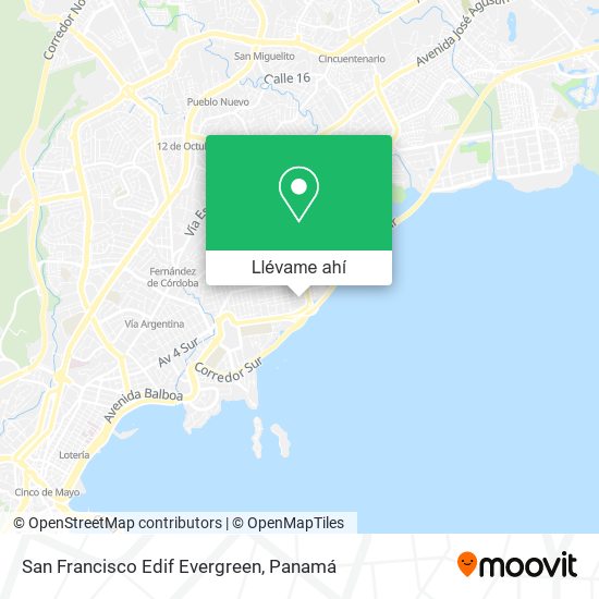 Mapa de San Francisco  Edif Evergreen