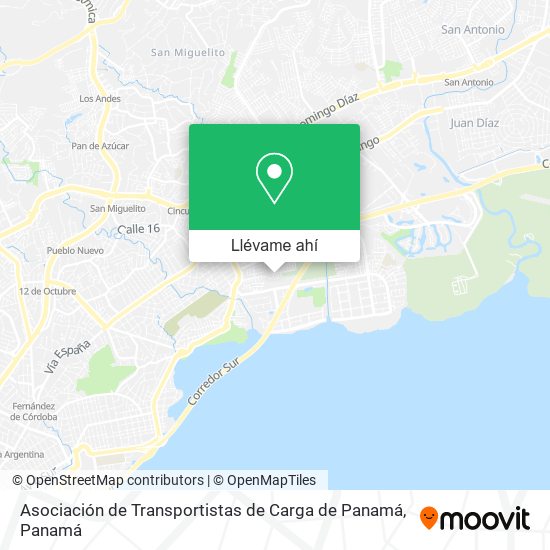 Mapa de Asociación de Transportistas de Carga de Panamá