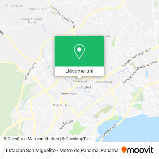 Mapa de Estación San Miguelito - Metro de Panamá