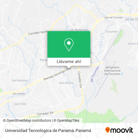 Mapa de Universidad Tecnológica de Panamá