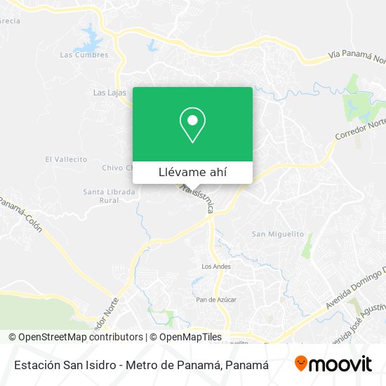 Mapa de Estación San Isidro - Metro de Panamá