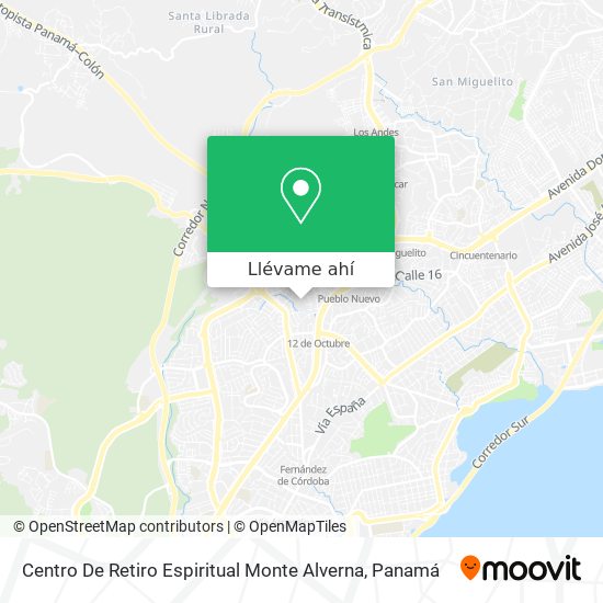 Mapa de Centro De Retiro Espiritual Monte Alverna
