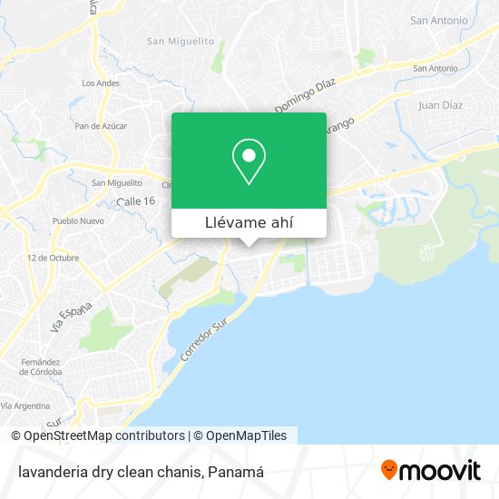 Mapa de lavanderia dry clean chanis