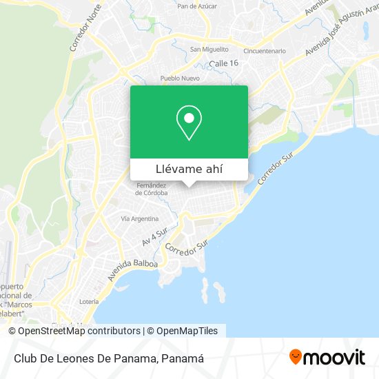Mapa de Club De Leones De Panama