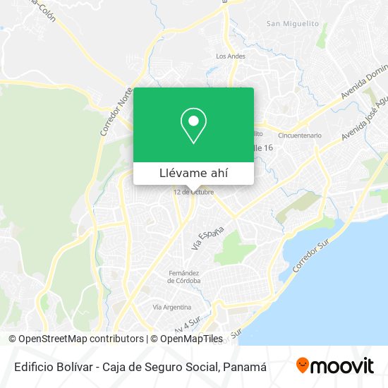 Mapa de Edificio Bolívar - Caja de Seguro Social