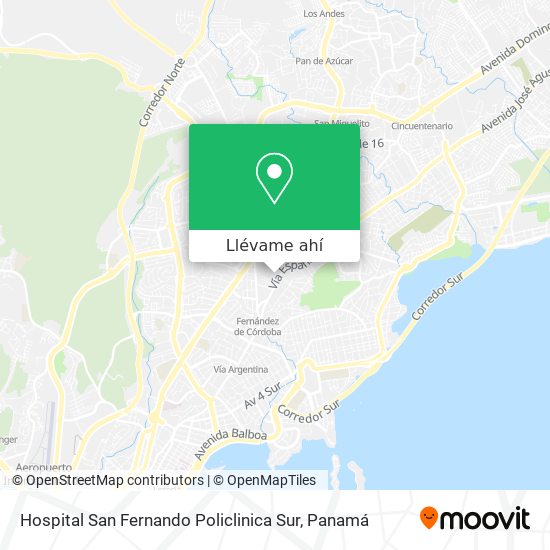 Mapa de Hospital San Fernando Policlinica Sur