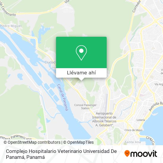 Mapa de Complejo Hospitalario Veterinario Universidad De Panamá