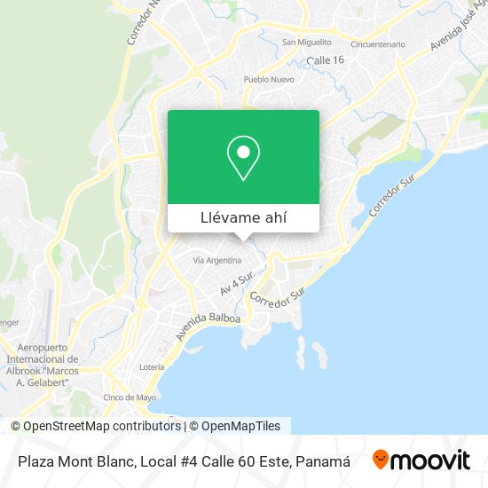 Mapa de Plaza Mont Blanc, Local #4 Calle 60 Este