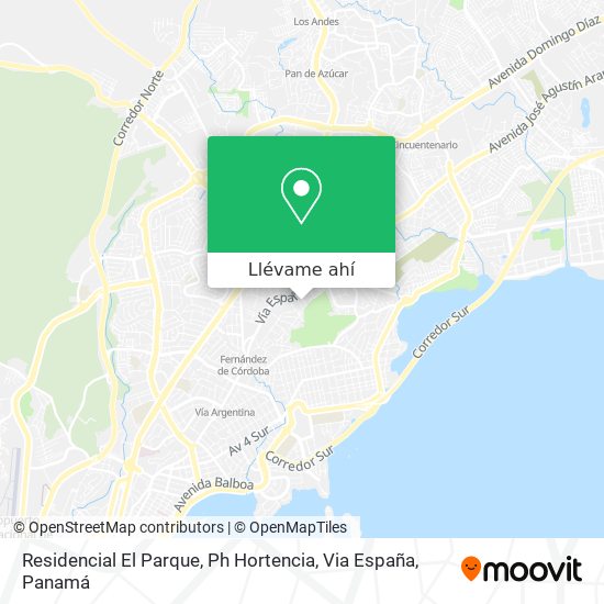 Mapa de Residencial El Parque, Ph Hortencia, Via España