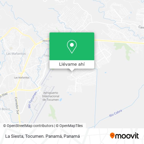 Mapa de La Siesta, Tocumen. Panamá