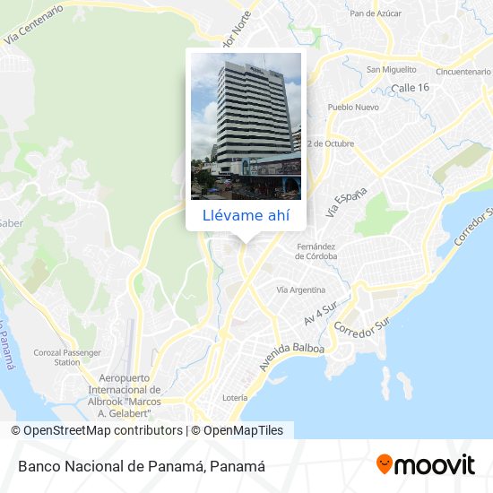 Mapa de Banco Nacional de Panamá