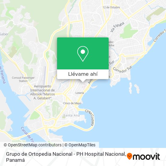 Mapa de Grupo de Ortopedia Nacional - PH Hospital Nacional