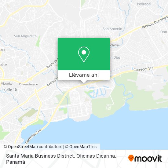 Mapa de Santa Marìa Business District. Oficinas Dicarina