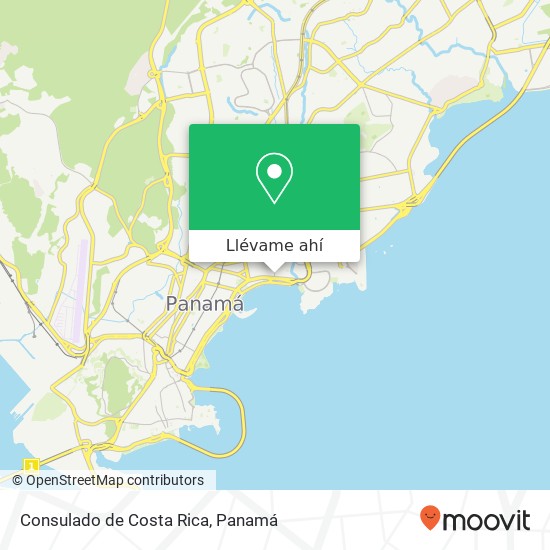 Mapa de Consulado de Costa Rica