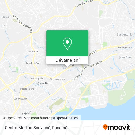 Mapa de Centro Medico San José