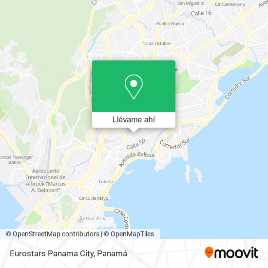 Mapa de Eurostars Panama City