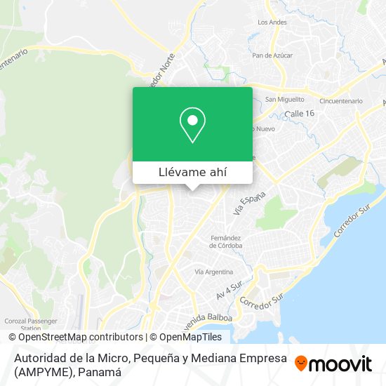 Mapa de Autoridad de la Micro, Pequeña y Mediana Empresa (AMPYME)