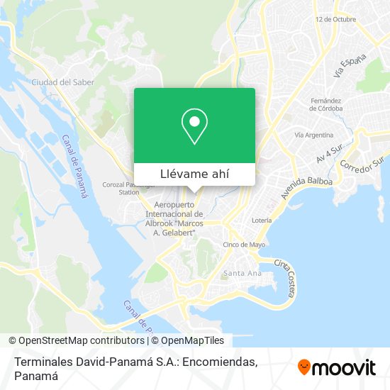 Mapa de Terminales David-Panamá S.A.: Encomiendas
