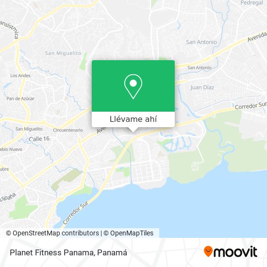 Mapa de Planet Fitness Panama