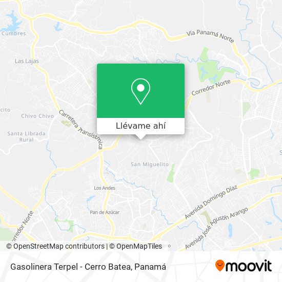 Mapa de Gasolinera Terpel - Cerro Batea