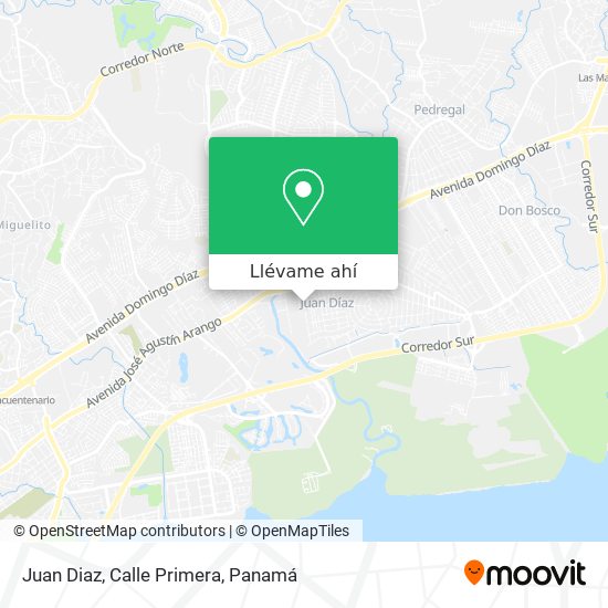Mapa de Juan Diaz, Calle Primera
