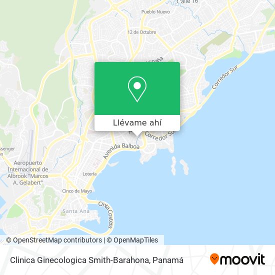 Mapa de Clinica Ginecologica Smith-Barahona