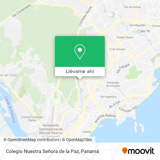 Mapa de Colegio Nuestra Señora de la Paz