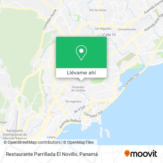 Mapa de Restaurante Parrillada El Novillo