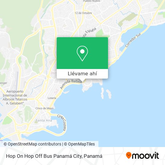 Mapa de Hop On Hop Off Bus Panamá City