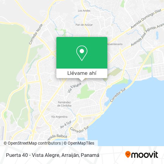 Mapa de Puerta 40 - Vista Alegre, Arraijân