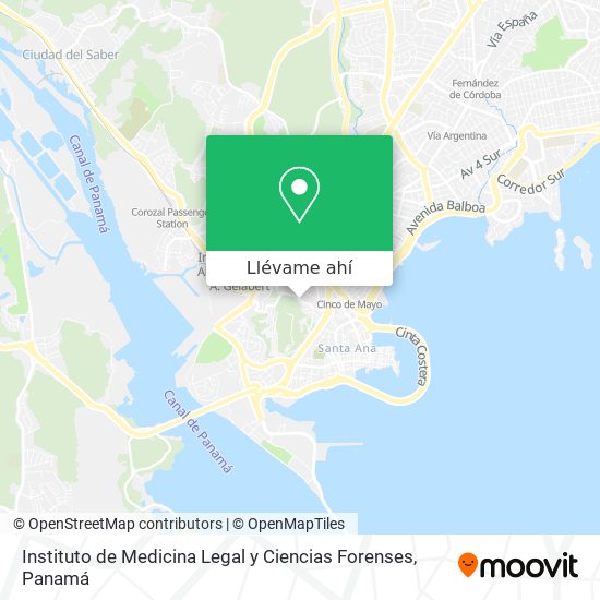 Mapa de Instituto de Medicina Legal y Ciencias Forenses