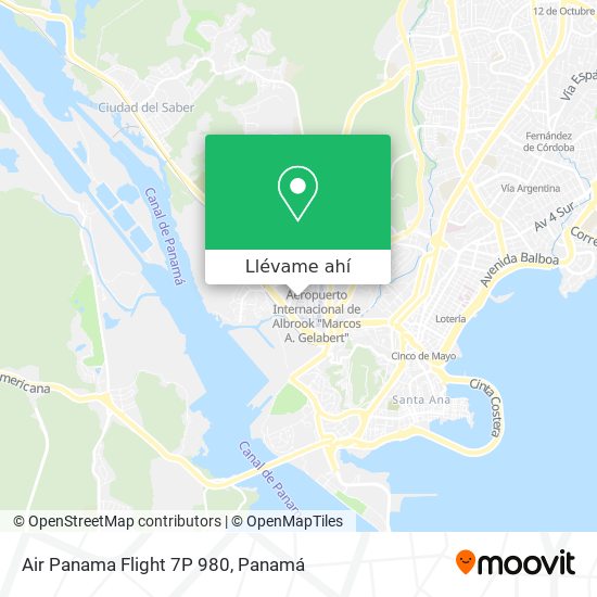 Mapa de Air Panama Flight 7P 980