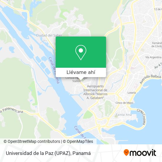 Mapa de Universidad de la Paz (UPAZ)