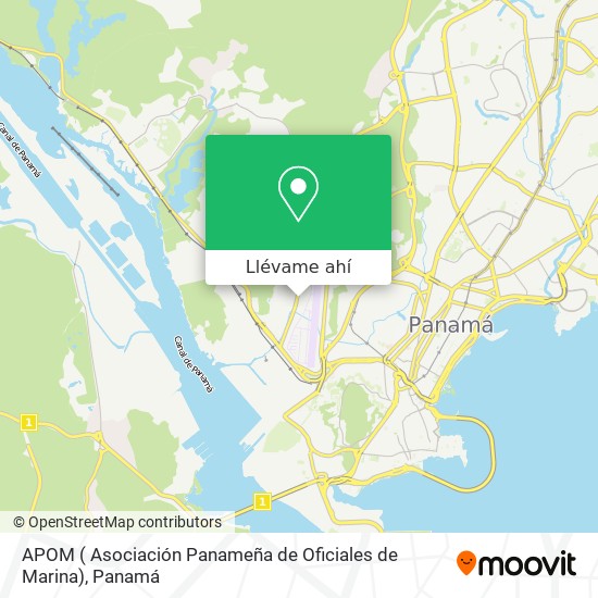 Mapa de APOM ( Asociación Panameña de Oficiales de Marina)