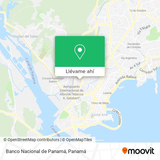 Mapa de Banco Nacional de Panamá