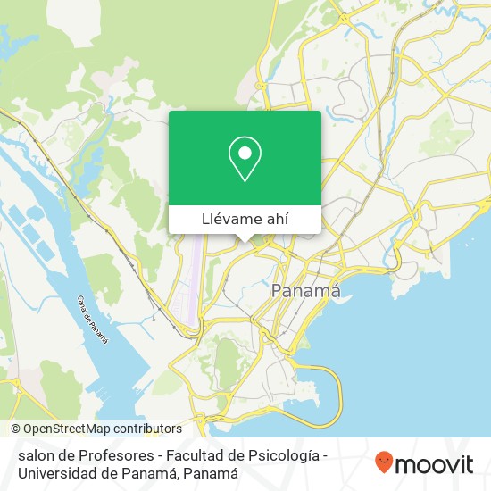 Mapa de salon de Profesores  - Facultad de Psicología - Universidad de Panamá