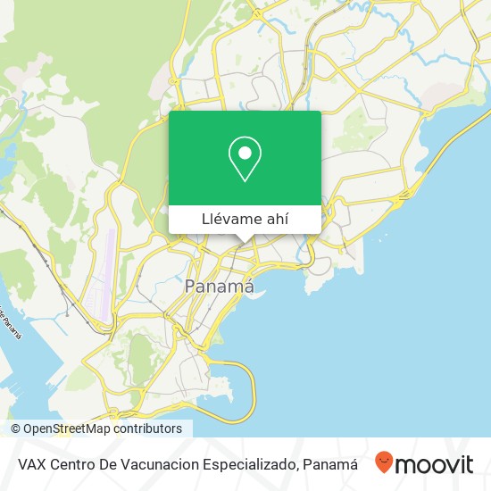 Mapa de VAX Centro De Vacunacion Especializado