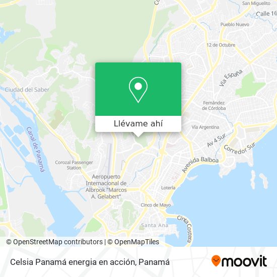 Mapa de Celsia Panamá energia en acción