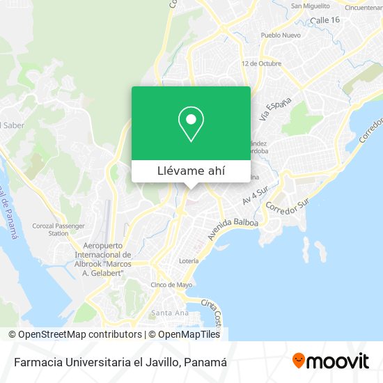 Mapa de Farmacia Universitaria el Javillo